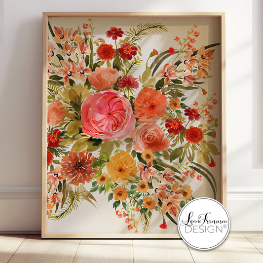 Watercolor Floral Fine Art Print 2509CT