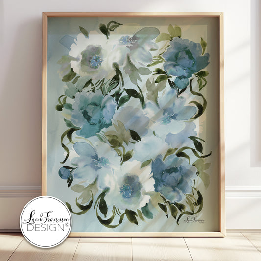 Watercolor Floral Abstract Fine Art Print 2514B