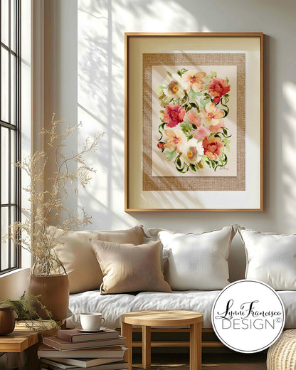 Watercolor Floral Abstract Fine Art Print 2514DC