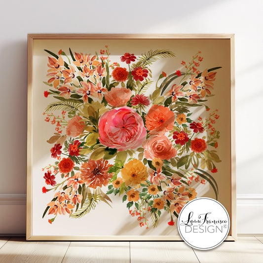 Watercolor Floral Fine Art Print 2509CT