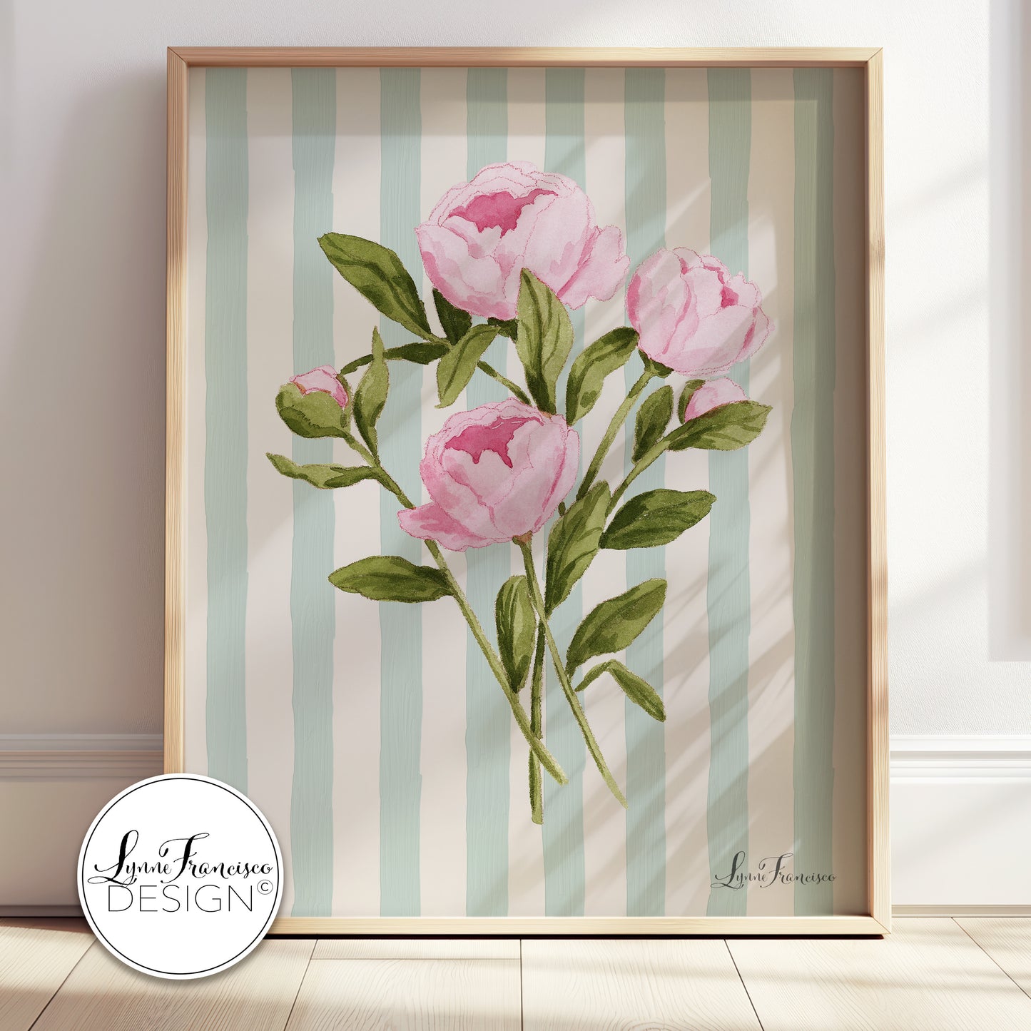 Watercolor Lt Pink Floral Fine Art Print 2501PAS