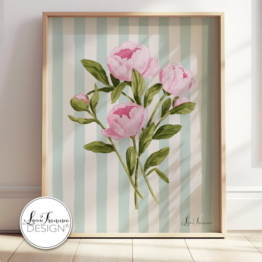 Watercolor Lt Pink Floral Fine Art Print 2501PAS