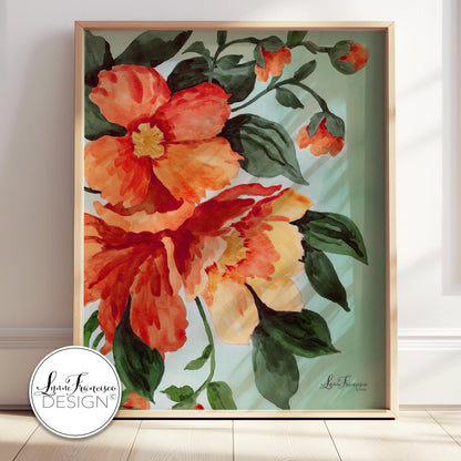 Watercolor Floral Fine Art Print #2502OA