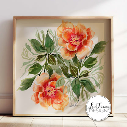 Watercolor Floral Fine Art Print #2503OC