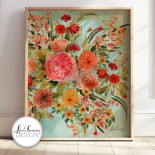 Watercolor Floral Fine Art Print 2509AQ