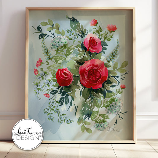 Watercolor Floral Fine Art Print 2511B