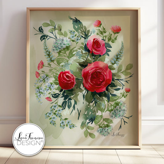 Watercolor Floral Fine Art Print 2511B