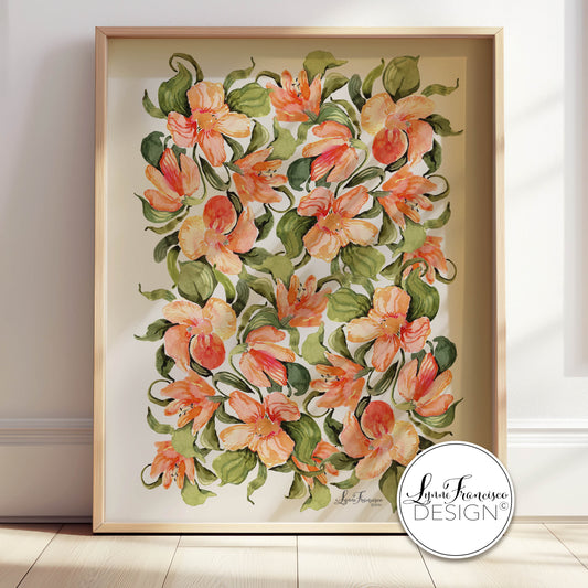 Watercolor Floral Fine Art Print 2513O