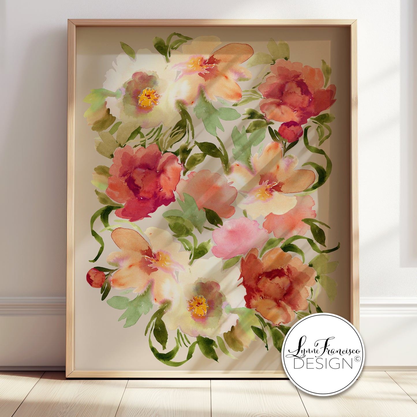 Watercolor Floral Abstract Fine Art Print 2514DC