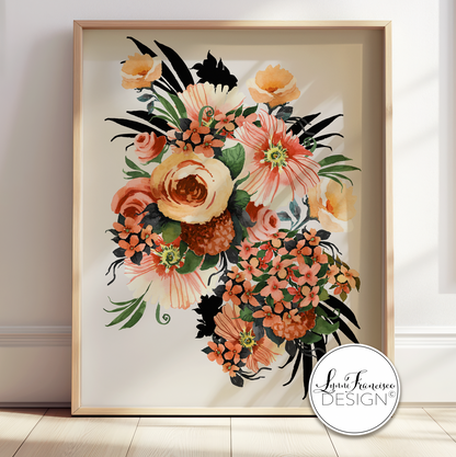 Watercolor Floral Fine Art Print 2508AC
